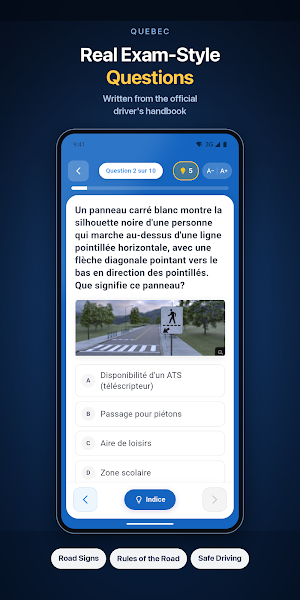 SAAQ Knowledge Test: QC Screenshot 1