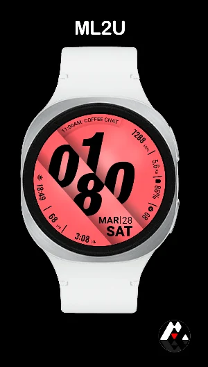 ML2U 407 Minimal Wear OS Face Screenshot 2
