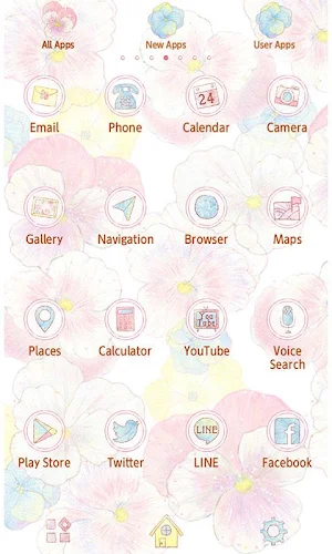 -Gentle Pansies- Theme +HOME Screenshot 1