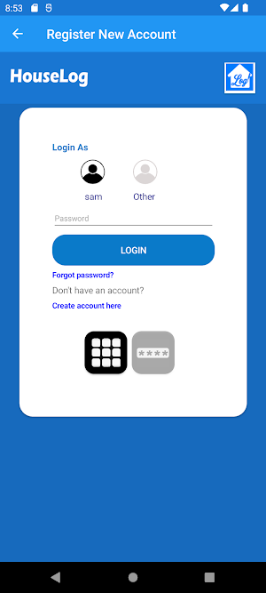 HouseLog Screenshot 2