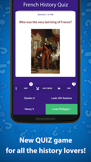 French History Quiz Screenshot 1