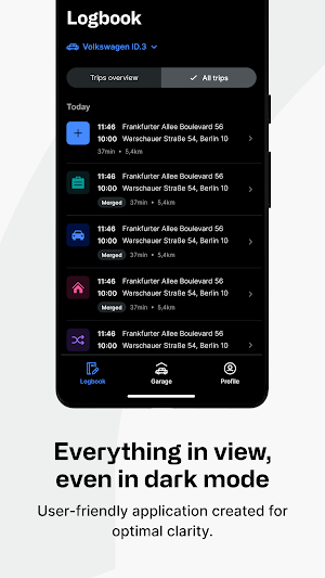 Vimcar Logbook Screenshot 3