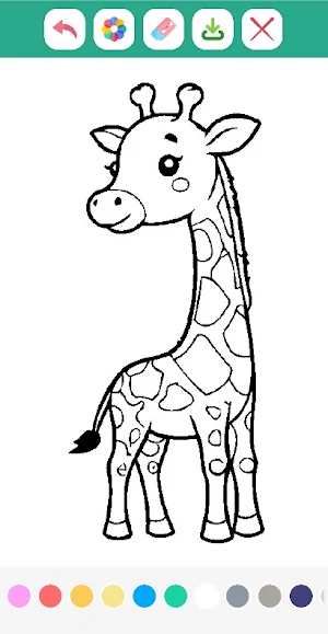 Cute Giraffe Coloring Book Screenshot 3