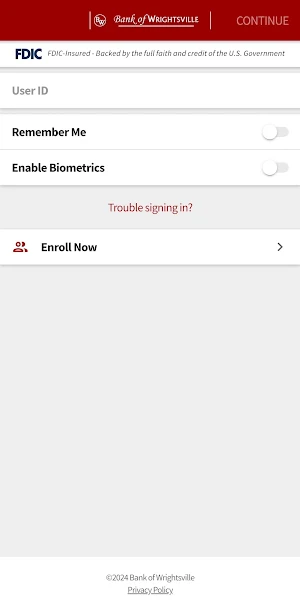 Bank of Wrightsville Screenshot 0