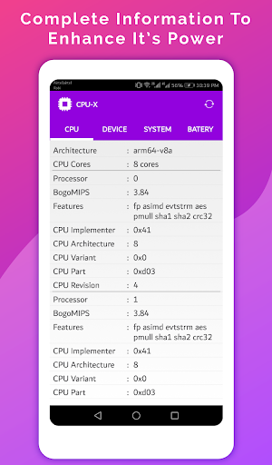 CPU Hardware Info Screenshot 0
