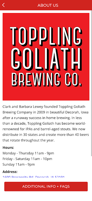 Toppling Goliath Brewing Co. Screenshot 1
