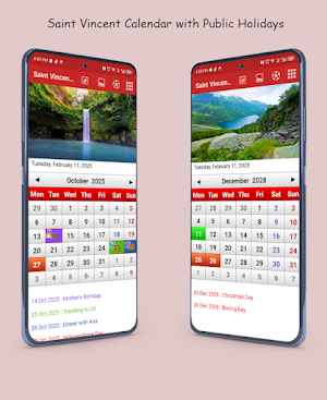 Saint Vincent Calendar 2025 Screenshot 0