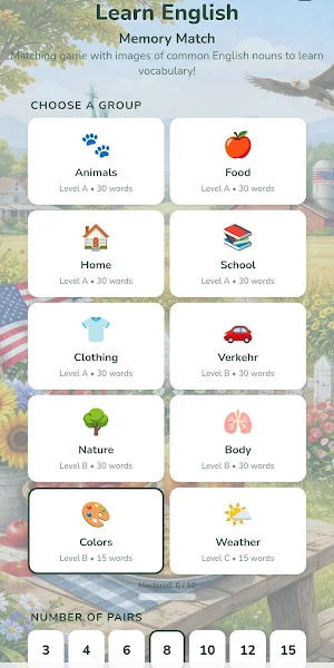 English Noun Matching Game Screenshot 0