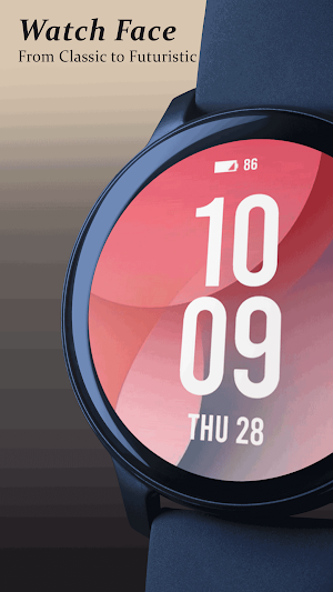 Classic Red Round Watch Face Screenshot 1