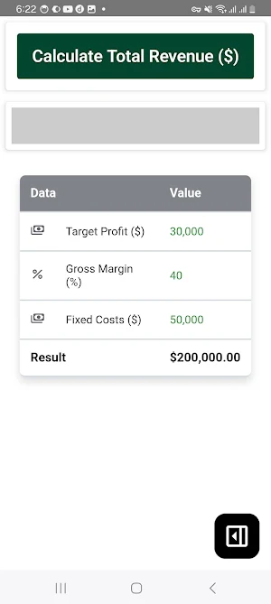 Target Profit Calculator Screenshot 3