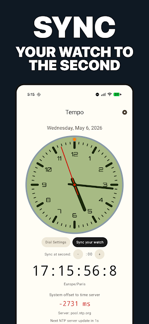 Tempo · Atomic Watch Sync Screenshot 0