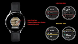 Burnt Gold Flowstone Wear OS Screenshot 1