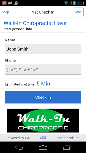 Check In: Walk-In Chiropractic Screenshot 1