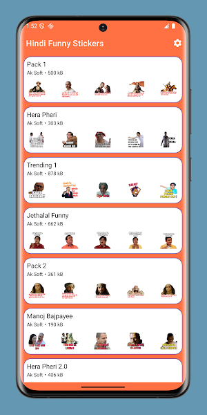 Hindi Funny Stickers Screenshot 0