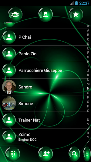 Dialer Spheres Green Theme for Drupe or ExDialer Screenshot 3