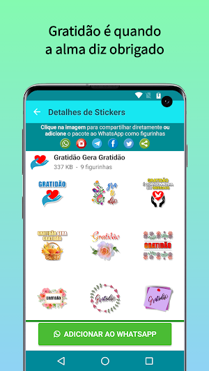 Figurinhas de Gratidão Screenshot 1