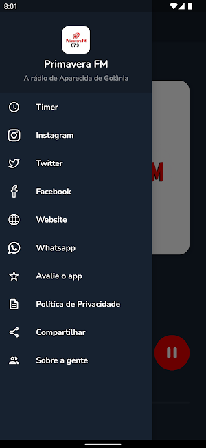 Primavera FM - Aparecida - GO Screenshot 1