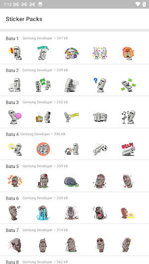 Sticker Batu Moai WAStickerApp Screenshot 1
