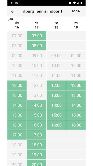 Club Pellikaan Booking Screenshot 2