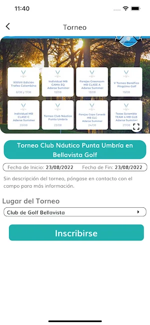 Tee de Salida Aplicación Golf Screenshot 3
