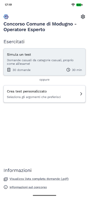 Quiz Comune Modugno-Operatore Screenshot 1
