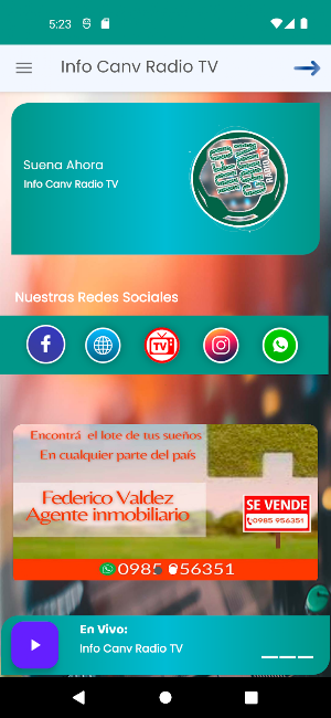 Info Canv Radio Tv Screenshot 1