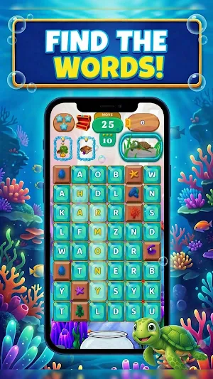 WaterWord Hit Word Game Screenshot 0