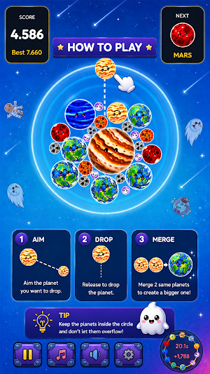 Kosmomo: Planet Merge Puzzle Screenshot 3