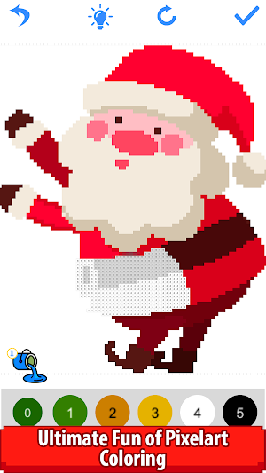 Christmas Pixel Art: Sandbox Paint,Color By Number Screenshot 2
