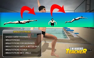 3D Pro Swimming Teacher : Learn how to swim Screenshot 2