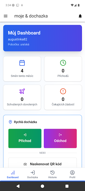 moje docházka Screenshot 0