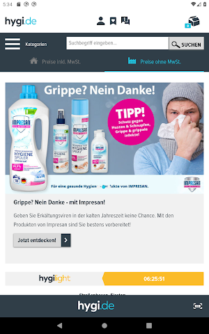 Hygi.de Shopping-App Screenshot 2