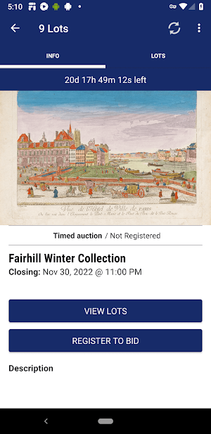 Fairhill Auction Screenshot 1