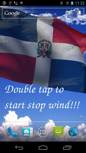 Dominican Republic Flag Live Wallpaper Screenshot 0