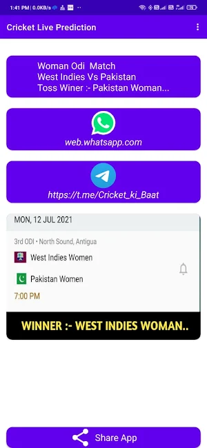 Cricket Live Prediction Screenshot 2