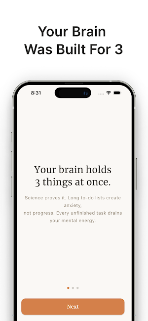 TriDo - 3 Daily Tasks Screenshot 0