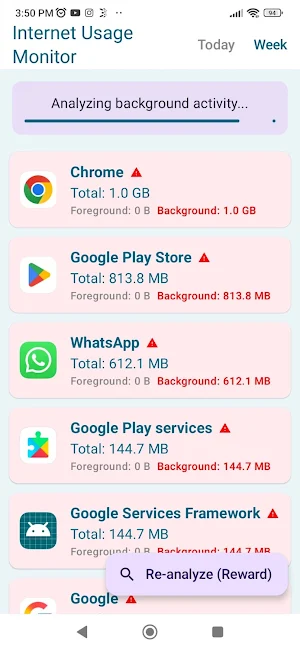 Internet Data Usage Monitor Screenshot 2