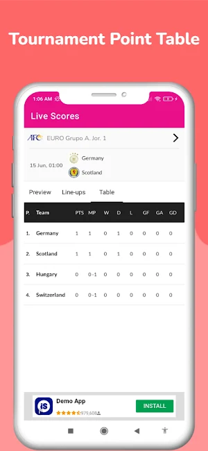 Schedule of Euro 2024 Screenshot 2