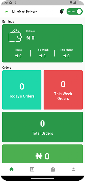 LimeMart Delivery Screenshot 1