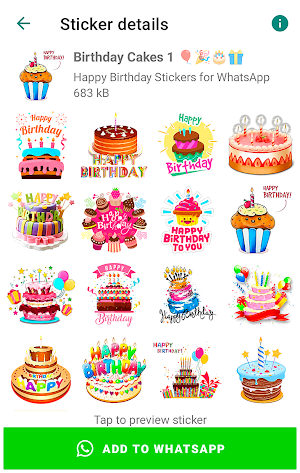 Birthday Stickers for WhatsApp Screenshot 0