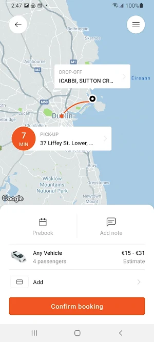 VIP Taxis Dublin Corporate Screenshot 2