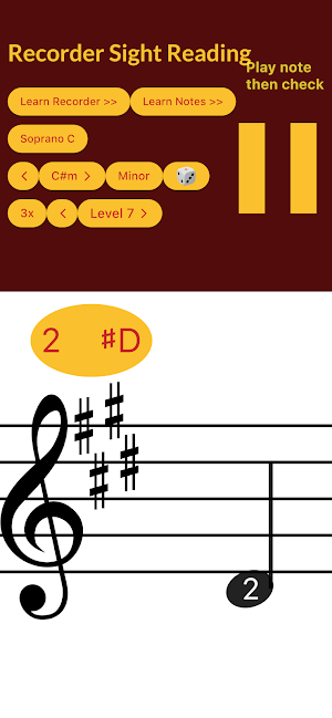Recorder Sight Reading Screenshot 3