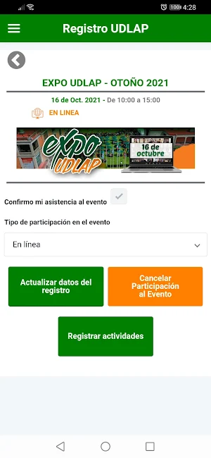 Registro Candidatos UDLAP Screenshot 2