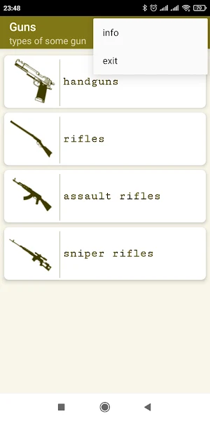Guns info Screenshot 0