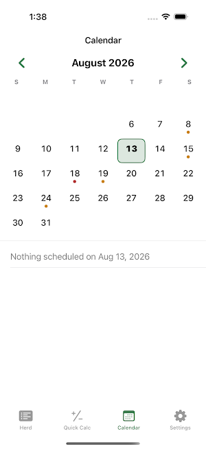 BredDay: Gestation Calculator Screenshot 2