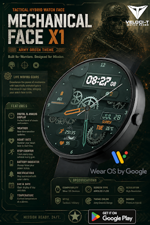 Mechanical Face X1 Watch Face Screenshot 2