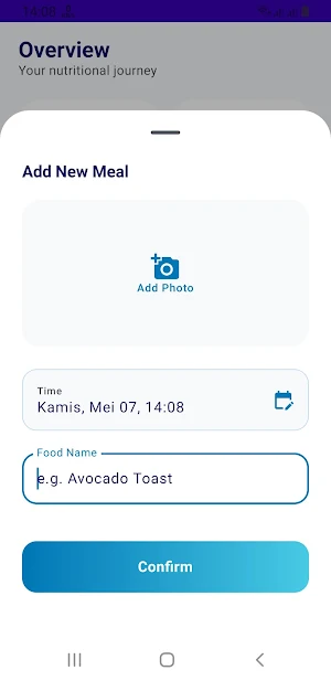 Meal Tracker Screenshot 1