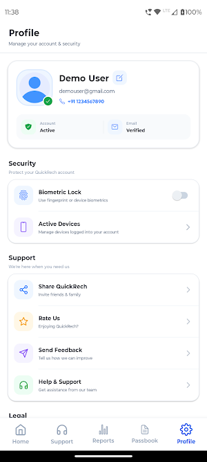 QuickRech: Recharge App Screenshot 1