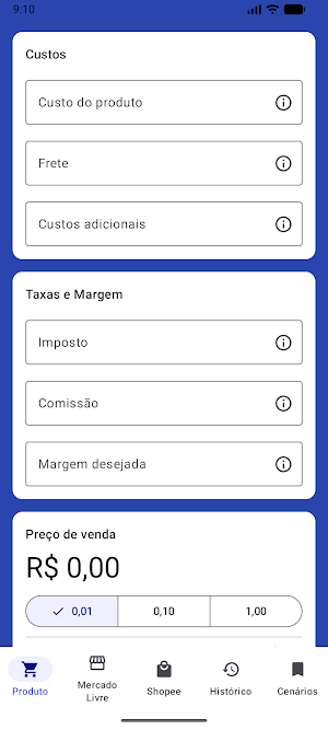 Markup - Calculadora de Preços Screenshot 0