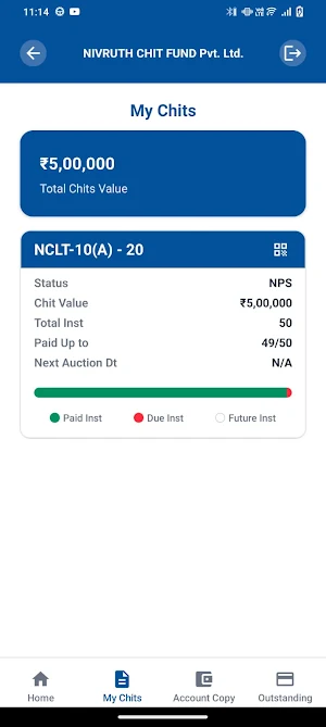 Nivruth Chits Member Module Screenshot 3